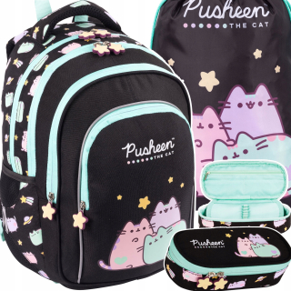 Viackomorový školský batoh Pusheen St. Majewski Multicolor 22 l + 2 ďalšie produkty